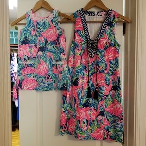 Lilly Pulitzer Dresses - Lilly Pulitzer flamingo shift dress matching mommy Lilly Pulitzer Dresses - Lilly Pulitzer flamingo shift dress matching mommy